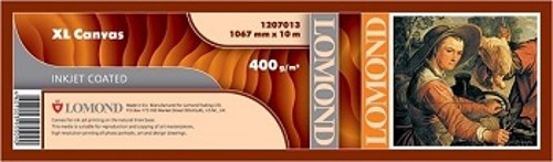 Холст Lomond XL Natural Canvas Dye для струйной печати, плотность 400 г/м², 1067 мм х 10 м х 50,8 мм 1207013