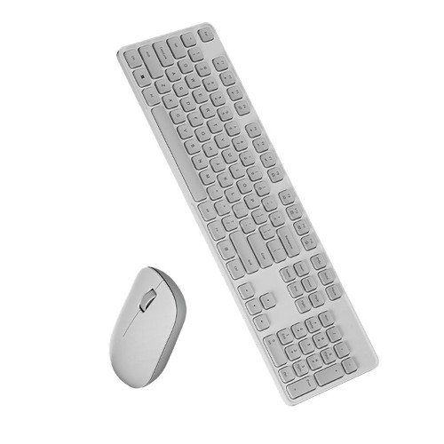 Комплект беспроводная клавиатура и мышь Xiaomi Wireless Keyboard and Mouse Set 3 Plain White Gray (WXJS03YM) Русско-Английские клавиши