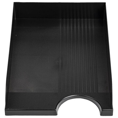 Лоток для бумаги горизонтальный  BRAUBERG Standard, 350х253х65 мм, черный