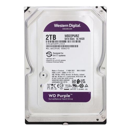 Жесткий диск WD PURPLE 2TB 3.5 SATA 256MB 6GB/S (WD22PURZ)
