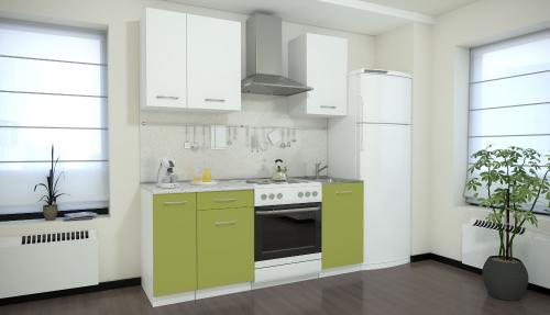 Кухонный гарнитур Polini Home Urban 1800 В,  белый-зеленый