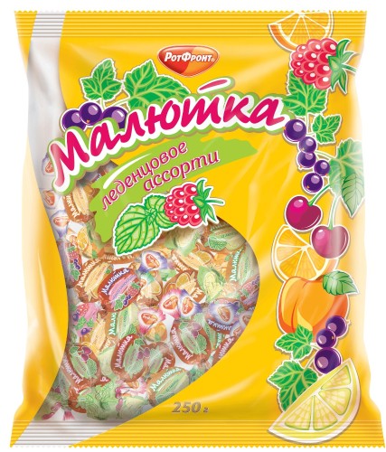 Леденцы Малютка ассорти 4 вкуса,250гр