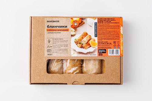 Блинчики с яблоком и апельсином, зам., 400 г