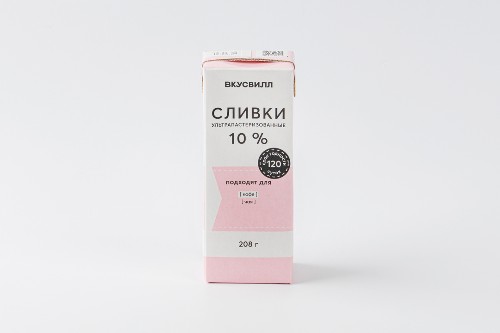 Сливки ультрапастеризованные 10%