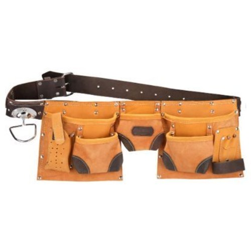 Пояс для инструментов 9 карманов, натуральная кожа, KRAFTOOL 1-38520