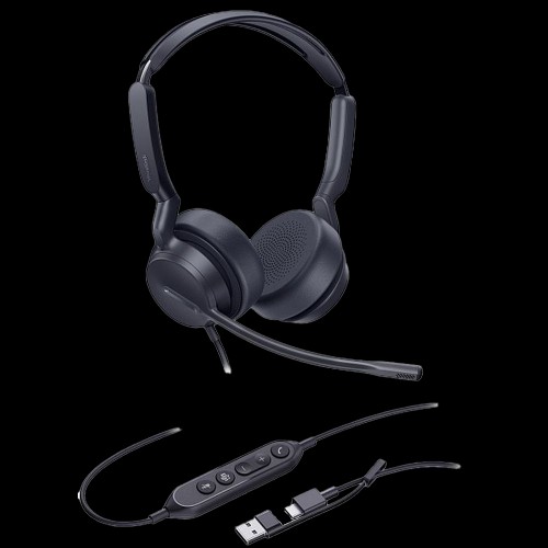 Гарнитура проводная Yealink UH42 Dual UC USB-C/A