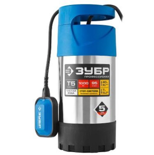 Насос дренажный для чистой воды 1000 Вт, напор 40м, НПЧ-Т5-1000-С Насос дренажный для чистой воды 1000 Вт, напор 40м, НПЧ-Т5-1000-С