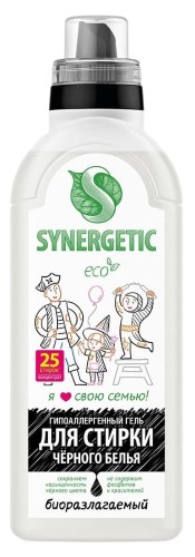 Гель для стирки SYNERGETIC черн. белья концентр.гипоаллерген., 0,75л 109752