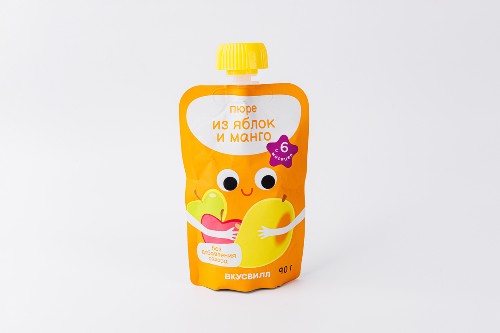 Пюре из яблок и манго, 90 г