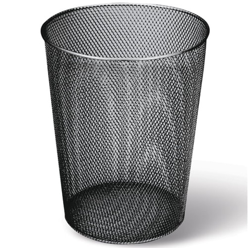 Корзина для бумаг 9 л, металлическая, черная, BRAUBERG "Germanium"