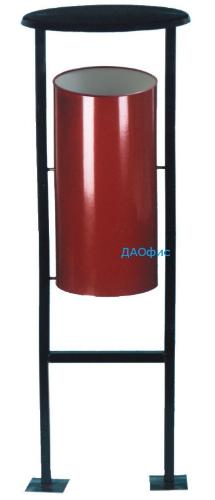 Урна металлическая уличная УК1 бордо, арт. Т15458