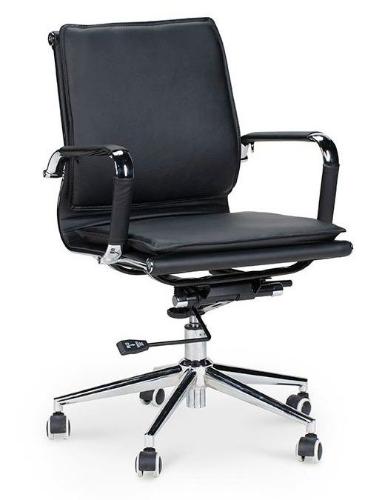 Кресло Харман LB (black) хром черная экокожа