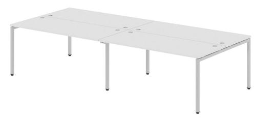 Бенч-система XTEN-S 320x140,  белый/алюминий Бенч-система XTEN-S 320x140,  белый/алюминий