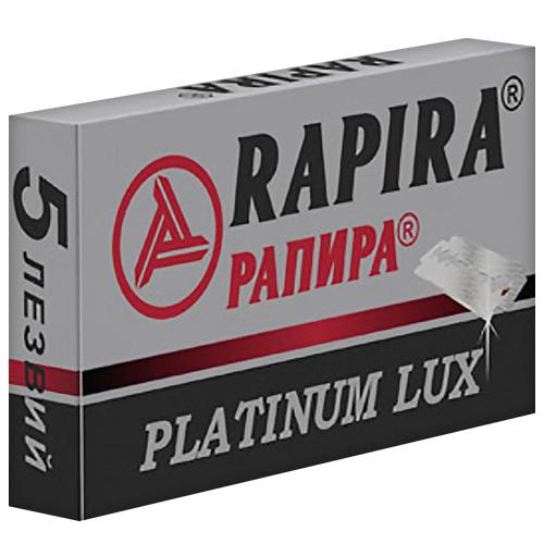 Сменные лезвия Rapira PLATINUM LUX клас.для Т-образ.станка 5шт/уп РК-05ПЛ01