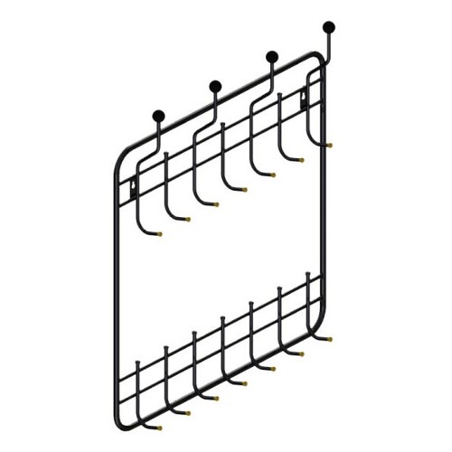 Вешалка для одежды двухъярусная 800-К, чёрная, Титан