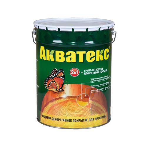 Акватекс 2 в 1 грунт-антисептик алкидный полуматовый лессирующий, махагон, 20л