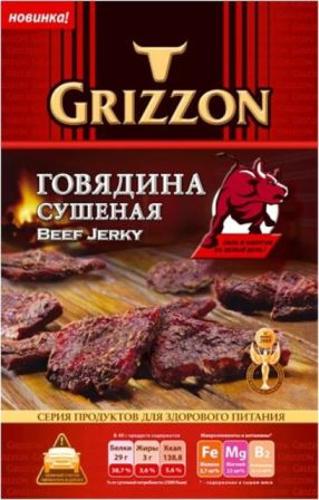 Говядина сушеная GRIZZON 36г*10шт  Шоубокс
