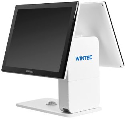 Кассовый POS компьютер-моноблок Wintec Anypos300 15", 3758A1, Intel Celeron J1900, DDR3 4 Гб, SATA 128 Гб, Белый, Ридер, Второй монитор 15", Win 10 IoT (3758A1-034P-W115)