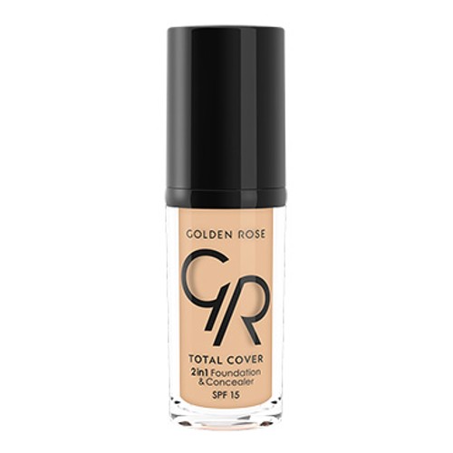 Крем-консилер тональный для лица Golden Rose Total Cover 2in1 Foundation & Concealer - 002 2в1