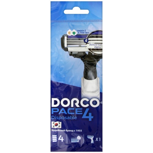 Бритва одноразовая Dorco PACE4 4лезв увл полос 1шт  FR A100-1Р