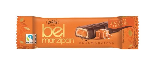 Батончик марципановый Zentis Belmarzipan salted caramel 40г 18 шт/уп