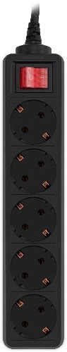Сетевой фильтр PC Pet AP01006-5-BK 5м 5 розеток черный