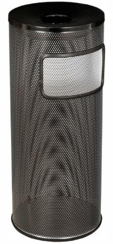 Урна металлическая уличная К250Н перфорированная черная, Титан арт. Т15526