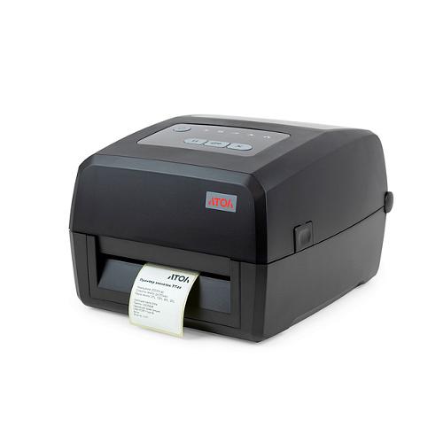 Принтер этикеток АТОЛ TT44, термотрансферная печать, 300 dpi, USB, RS-232, Ethernet, OTG, LCD, ширина печати 106 мм, скорость печати 152 мм/с.