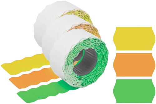 Этикет-лента для MX-2612 26х12 цветная волна 800шт/рул (200 рулонов)