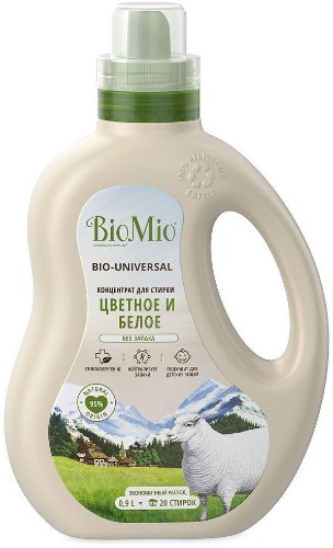 Гель для стирки BioMio BIO GEL LAUNDRY COLORS&WHITES универсальный, 900 мл