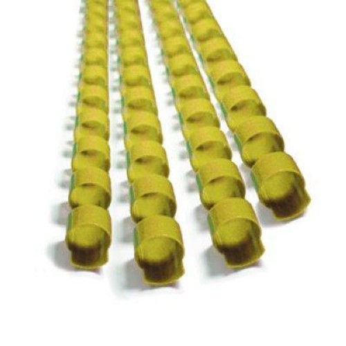 Пружины для переплета пластиковые 4,5 мм желтые, 100 шт.