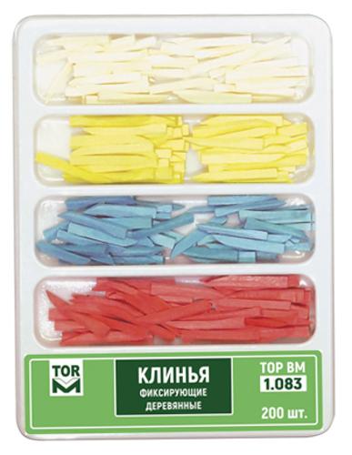 1.083 Набор клиньев фиксирующих деревянных 4-х типов ТОР ВМ, 200 шт.