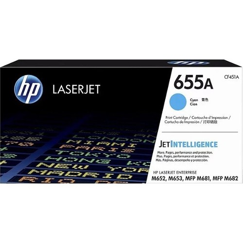 Тонер-картридж HP 655A Cyan Original LaserJet Toner Cartridge (CF451A)