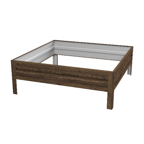 Грядка металлическая Фактурная (комплект), SteelWood Дуб 3D Бренди (№6) 0,80х0,19х2,0