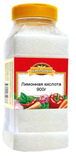 Лимонная кислота Индана, 900г