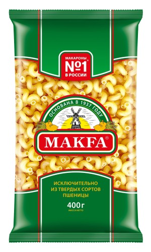 Макароны Макфа Витки группы А в/с, 400 г