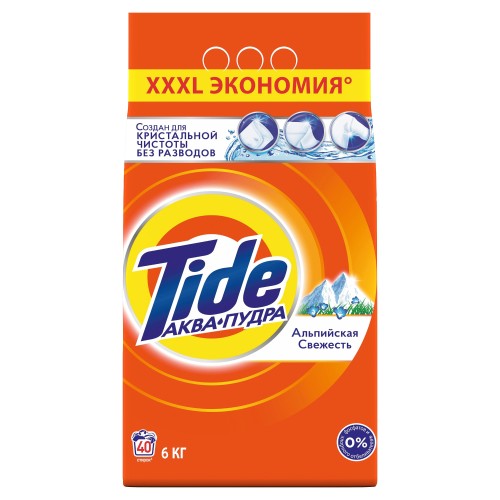 Порошок стиральный Tide Аква Пудра автомат 6кг (отдушки в ассортименте)