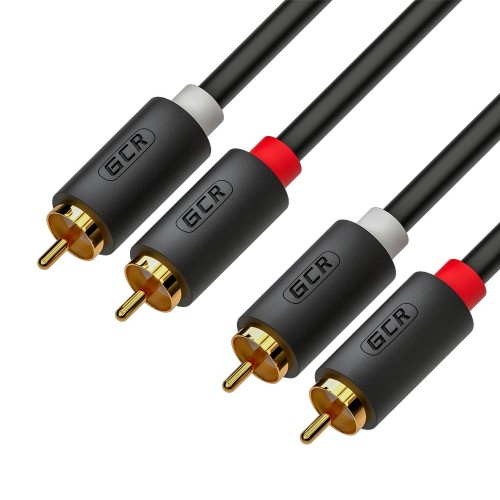 GCR Кабель 20.0m аудио 2 х RCA / 2 х RCA , GOLD, черный, GCR-53114 Greenconnect 2 х RCA - 2 х RCA 20м чёрный