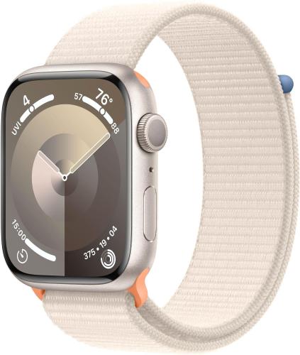 Смарт-часы Apple Watch Series 9 A2980 45мм корп.сияющ.зв.(MR983ZP/A)