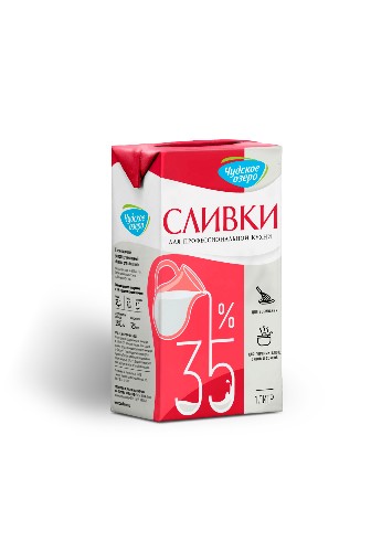 СЛИВКИ “ЧУДСКОЕ ОЗЕРО” ДЛЯ ВЗБИВАНИЯ 35%, 1 ЛИТР