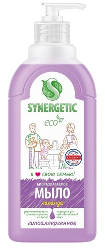 Мыло жидкое Synergetic Лаванда 500мл с дозатором