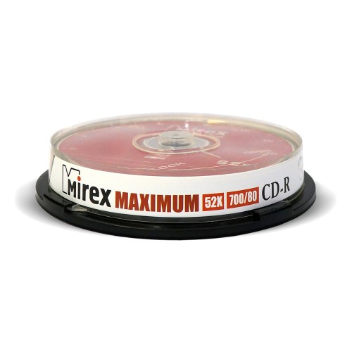 Носители информации CD-R, 52x, Mirex Maximum, Cake/10, UL120052A8L