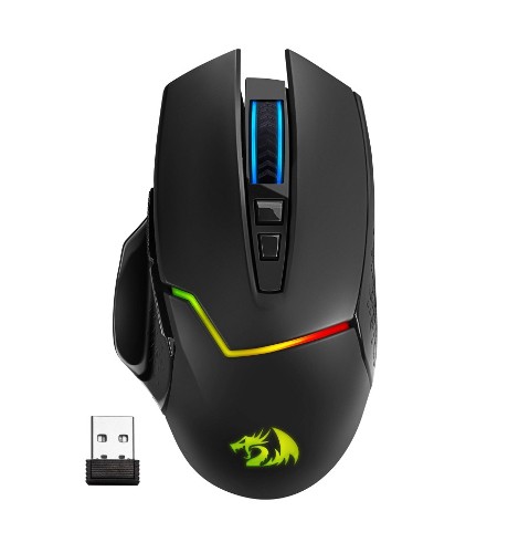 Redragon Игровая мышь беспроводная Mirage Pro черн,RGB,7кн,2.4G,8000dpi