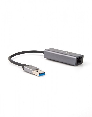 Кабель-переходник USB 3.0 (Am) --> LAN RJ-45 Ethernet 1000 Mbps, Aluminum Shell,Telecom <TU312M> VCOM TU312M