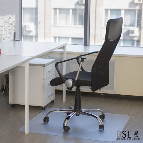 Защитный коврик под компьютерное кресло BSL 100 x 120 см (1,5 мм) матовый, "песок", полипропилен
