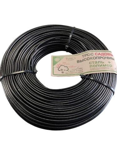 Трос металлополимерный ПРШ 3.0мм. 100 м. 10 шт. Танис