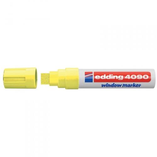 Меловой маркер Edding E-4090/65 желтый , (толщина линии 4-15 мм)
