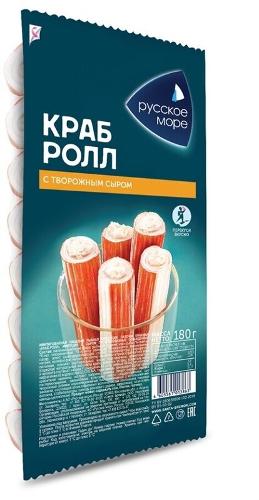 Палочки крабовые "Краб-ролл" имитация с сыром  охл 1/180 -6 шт