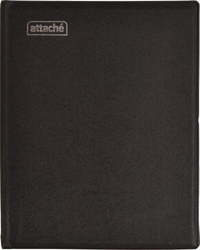 Бизнес-тетрадь А5 160л  ATTACHE, на кольцах,черный, обложка ПВХ