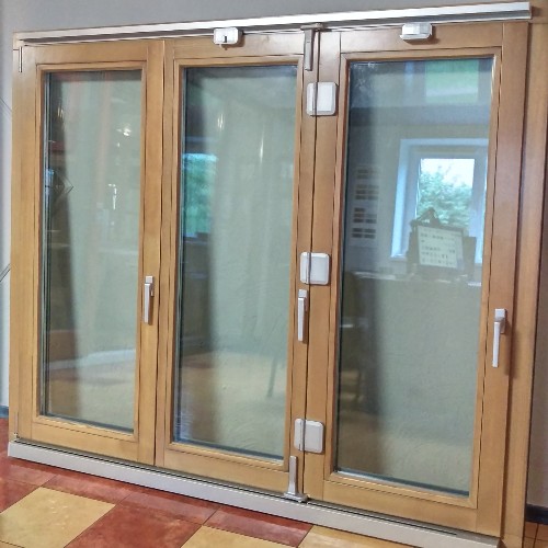 Раздвижное деревянное окно гармошка FS 1870x1560